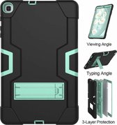 Hoes Geschikt voor Samsung Galaxy Tab A 10.1 (2019) Kickstand Armor hoes - Mint Groen