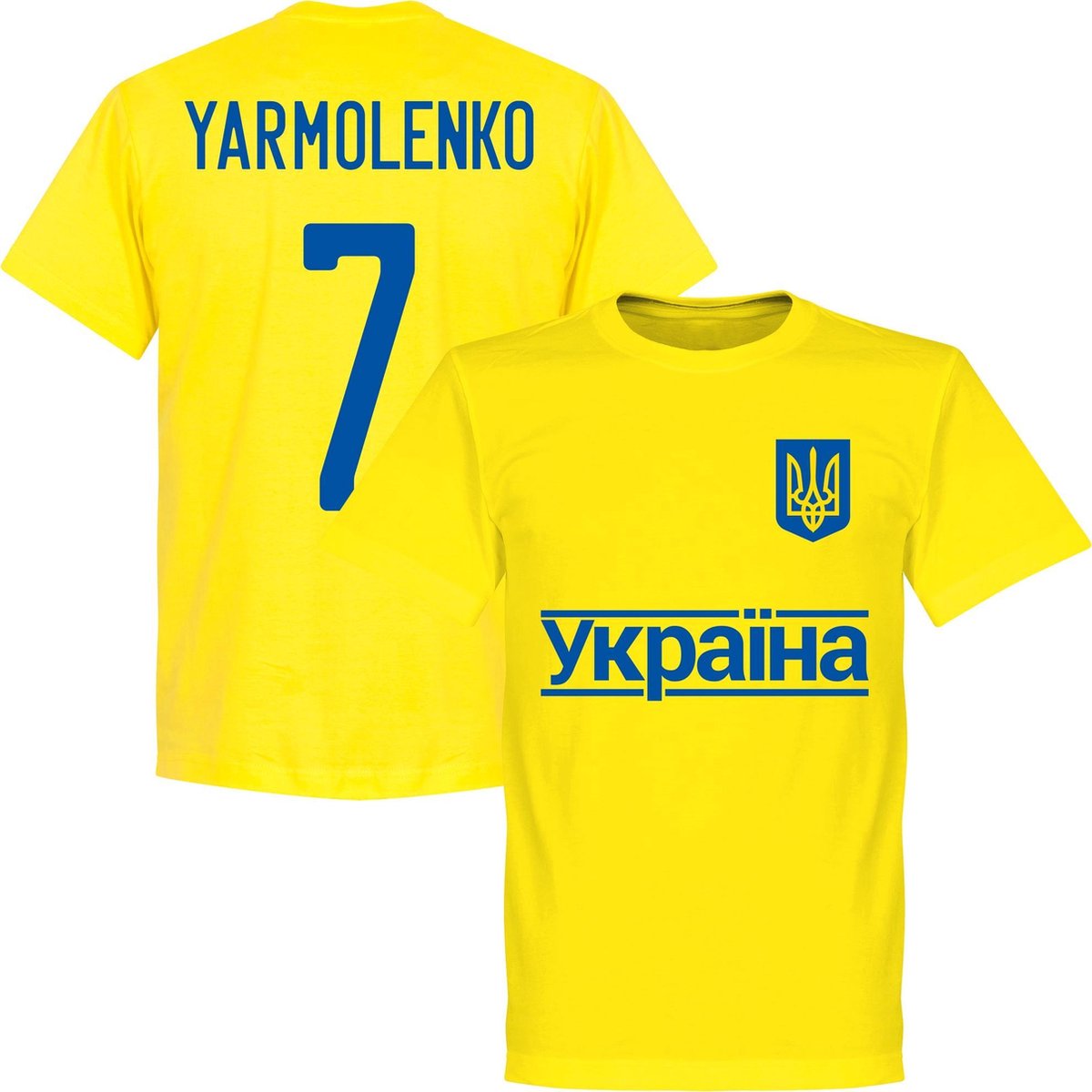 Oekraïne Yarmolenko Team T-Shirt 2020-2021 - Geel - XXL