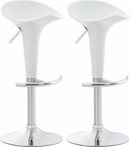 Clp Saddle Set van 2 barkrukken - - Kleur onderstel : Wit | bol.com