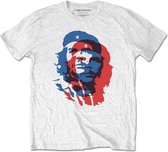 Che Guevara Heren Tshirt -XL- Blue And Red Wit