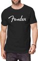 Fender - Classic Logo Heren T-shirt - XL - Zwart