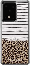 Samsung S20 Ultra hoesje siliconen - Luipaard strepen | Samsung Galaxy S20 Ultra case | multi | TPU backcover transparant