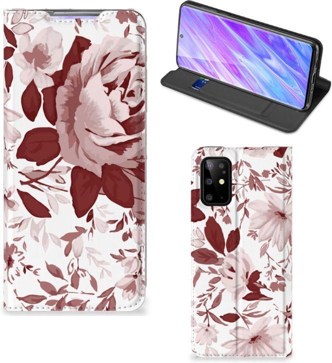Bookcase Samsung Galaxy S20 Plus Watercolor Flowers