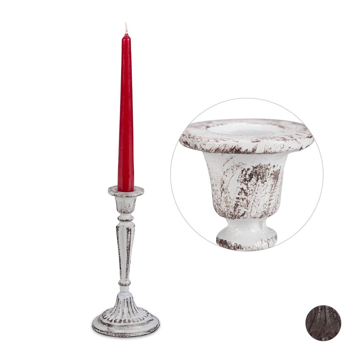 RORPOIR Vintage Kaarsenstandaard Metalen Decoratieve Kaarsenhouder