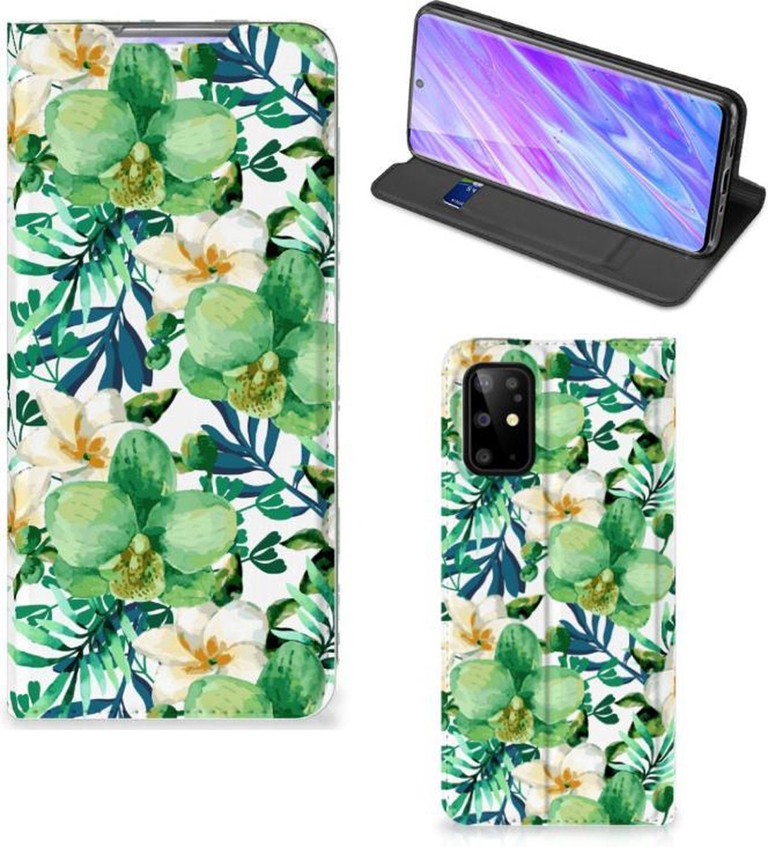 Samsung Galaxy S20 Plus Smart Cover Orchidee Groen