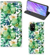 Geschikt voor Samsung Galaxy S20 Plus Smart Cover Orchidee Groen