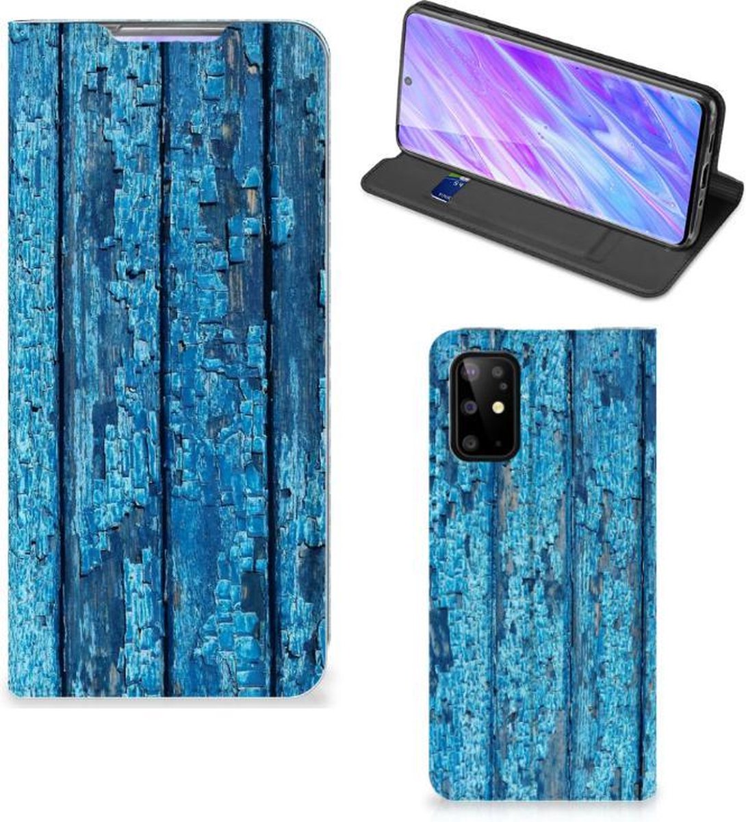Samsung Galaxy S20 Plus Book Wallet Case Wood Blue