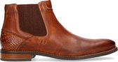 Manfield - Heren - Cognac leren chelsea boots - Maat 44