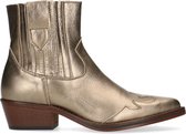 Manfield - Dames - Gouden leren western boots - Maat 39