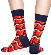 Happy Socks Squiglly Sock - rood met blauw - Unisex - Maat: 41-46