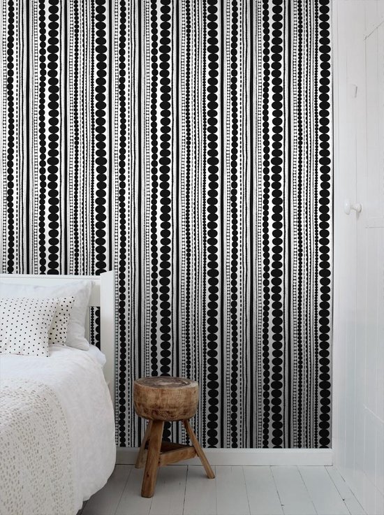 Perles de papier peint intissé HD noir et blanc - 138838 de ESTAhome