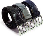 Safekeepers elastische riem  3 Pack Zwart Bruin en Groen
