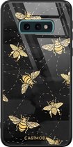 Samsung S10e hoesje glass - Bee yourself | Samsung Galaxy S10e case | Hardcase backcover zwart