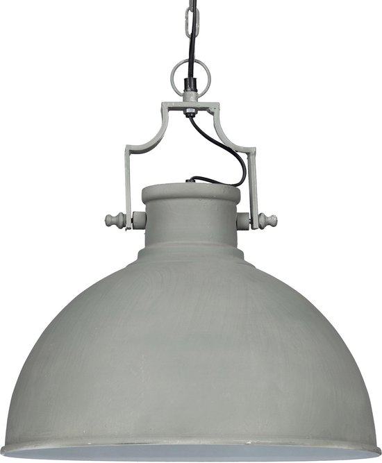relaxdays - hanglamp industriële stijl groot - shabby look - plafondlamp  metaal grijs