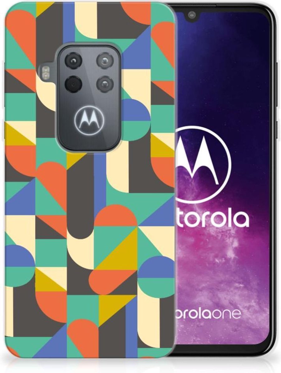 Motorola One Zoom TPU bumper Funky Retro