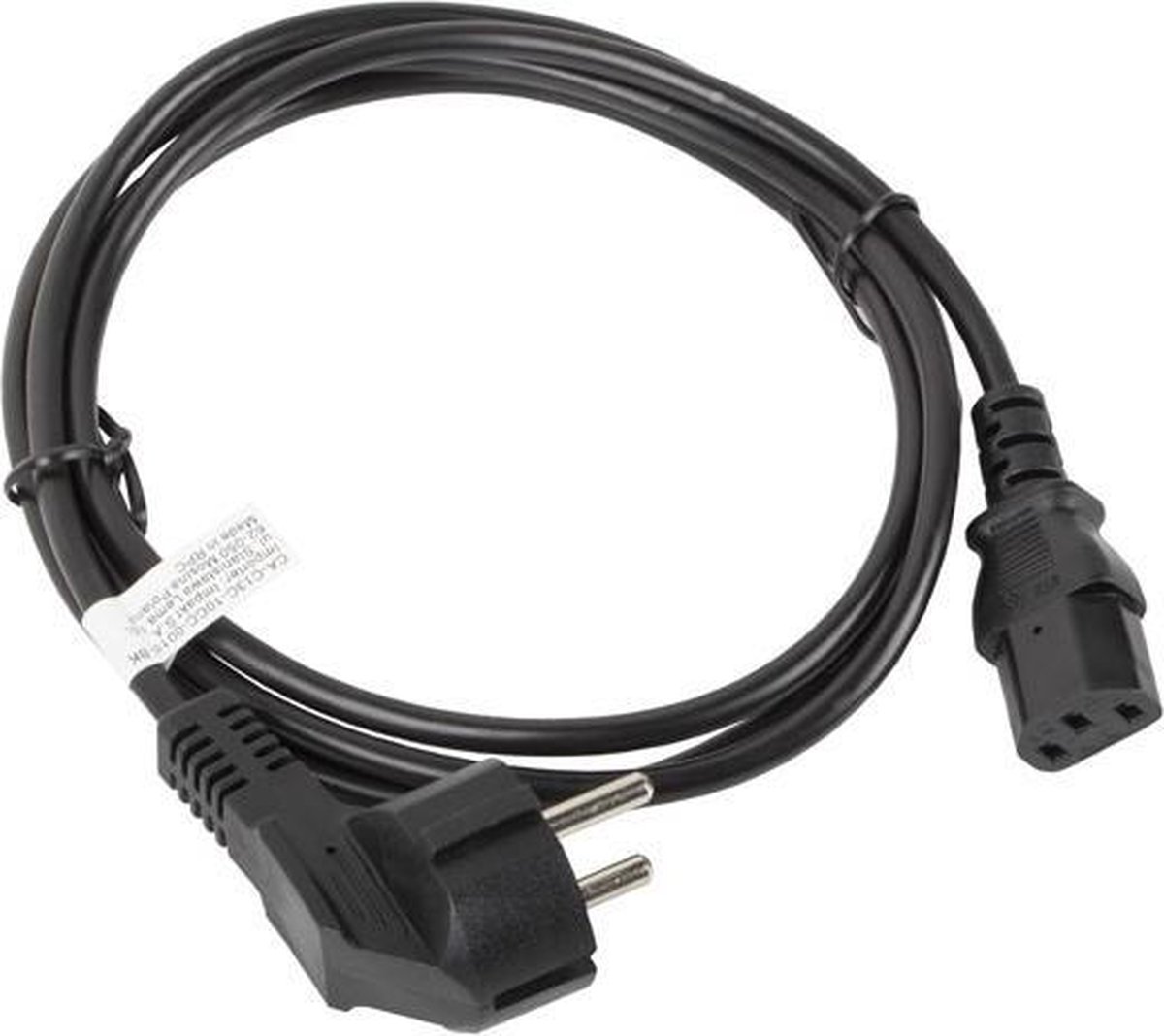 Power Cord Lanberg CA-C13C-10CC-0018-BK Black 1,8 m