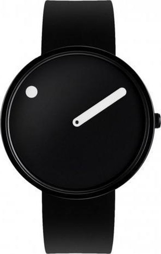 Picto 43361 montre dames et messieurs - noir - acier inoxydable PVD noir