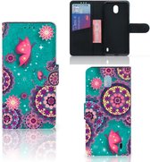 Portefeuille Nokia 1 Plus Cuir de Première Qualité Housse pour Cercles Et Papillons