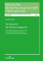 Deutsche Sprachwissenschaft international 31 - Die Sprache der Boersenmagazine