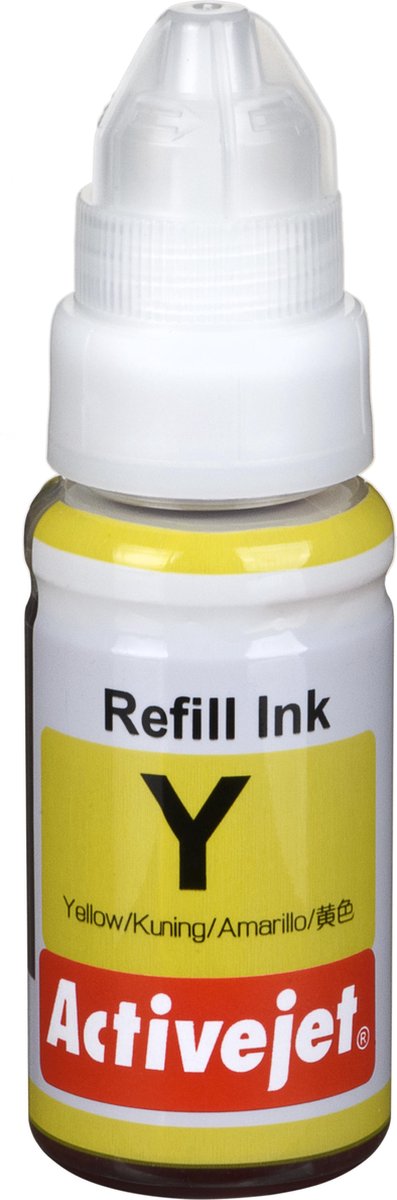 Activejet AC-G490Y inkt (vervanging voor Canon GI-490Y; Supreme; 70 ml; geel)