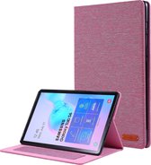Samsung Galaxy Tab S6 hoes - Book Case met Soft TPU houder - Roze