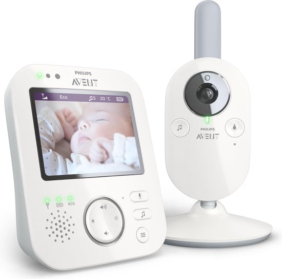 Philips Avent SCD843/26 beeldbabyfoon - babyfoon met camera - wit lichtgrijs
