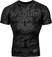 Venum Devil Rashguard - Korte Mouwen - Volledig Zwart-XL