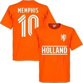 Nederlands Elftal Memphis Team T-Shirt - Oranje - XXL