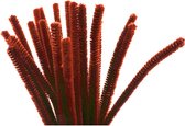 Creotime Chenille Draad 25 Stuks 30 Cm 9 Mm Antiek Rood