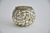 Kerst Sfeerlichten - Waxineglas Bol 9x9x8cm Silver