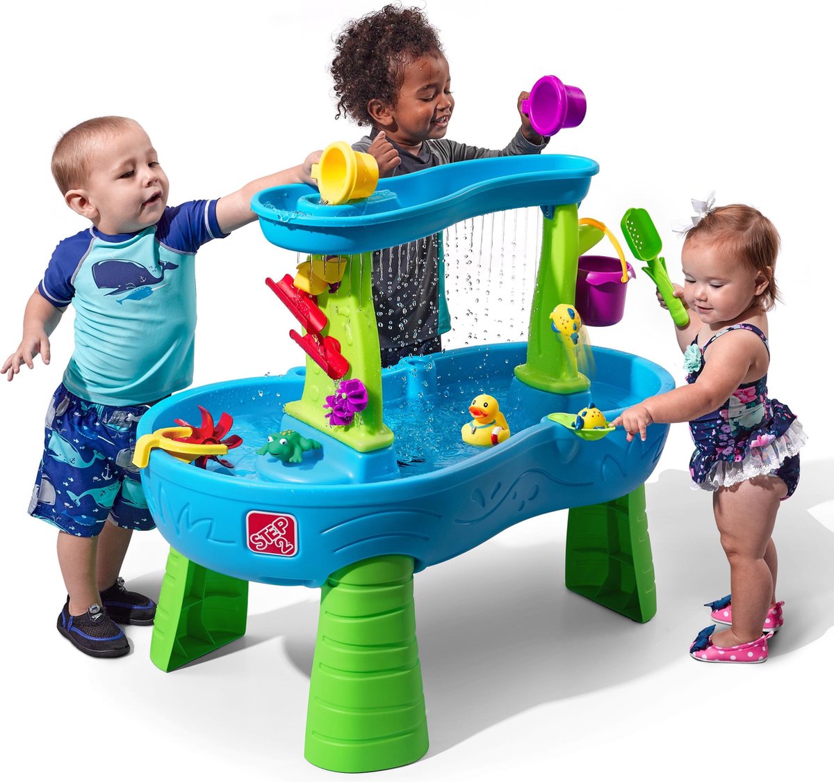 Step2 Rain Showers Splash Pond Watertafel - Met 13-delig accessoireset - Waterspeelgoed voor kind - Activiteitentafel met water voor de tuin / buiten — afbeelding 9