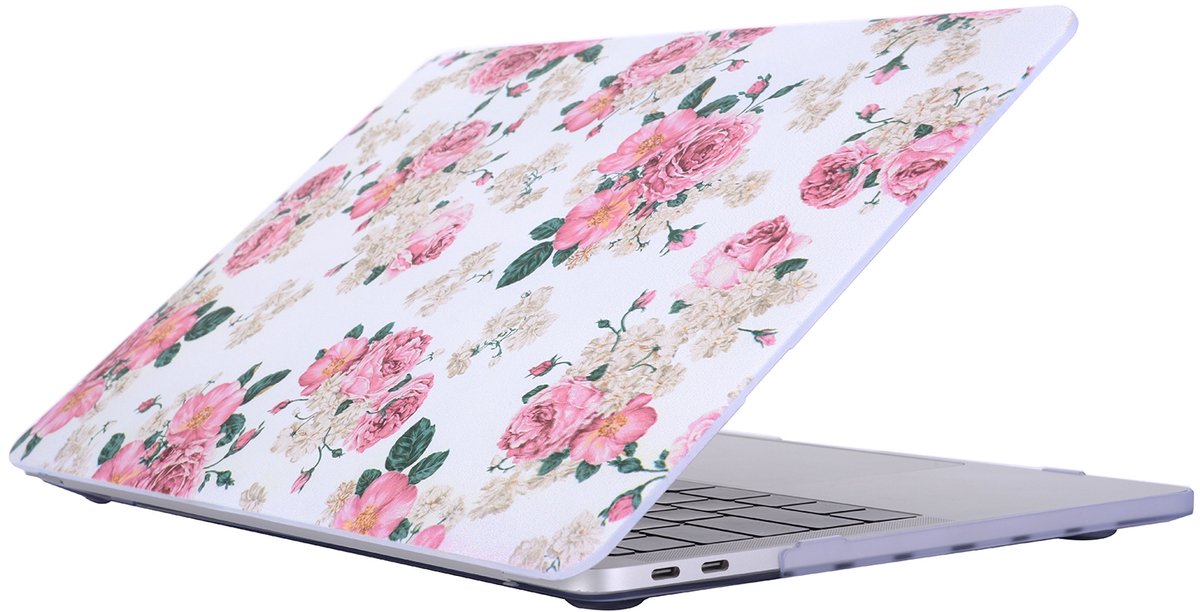 Mobigear Laptophoes geschikt voor Apple MacBook Pro 15 Inch (2016-2019) Hoes Hardshell Laptopcover MacBook Case | Mobigear Flowers - Model 39 - Model A1707 / A1990