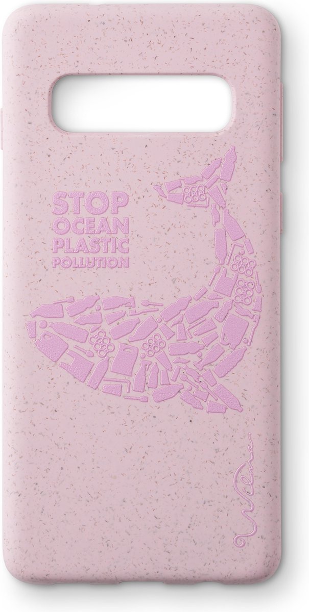 Wilma Stop Plastic Matt Whale for Galaxy S10 pink