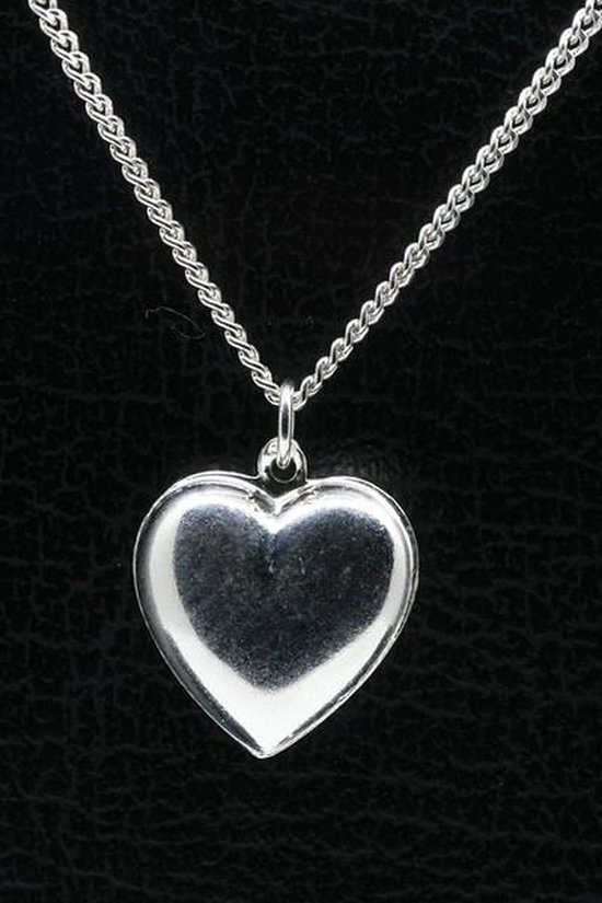 Collier pendentif coeur en argent - grand | bol