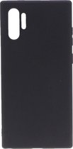 Shop4 - Samsung Galaxy Note 10 Plus Hoesje - Zachte Back Case Mat Zwart