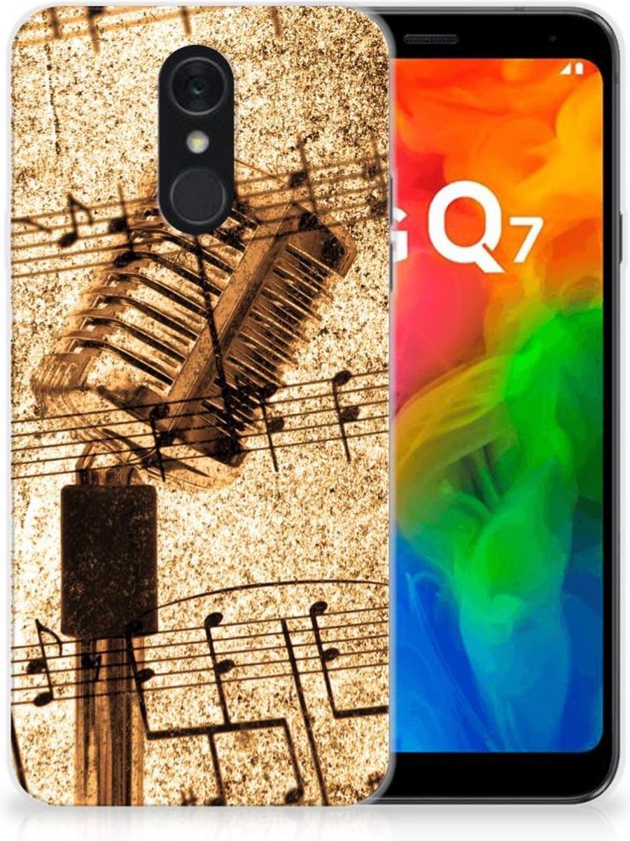 LG Q7 Siliconen Hoesje met foto Bladmuziek
