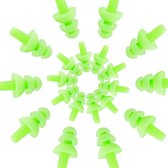 10 paren waterdichte zwemmen siliconen oordopjes voor volwassen zwemmers kinderen duiken zachte anti-ruis ear plug (groen)