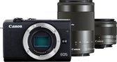 Canon EOS M200 + 15-45mm IS STM + 55-200mm IS STM - Zwart
