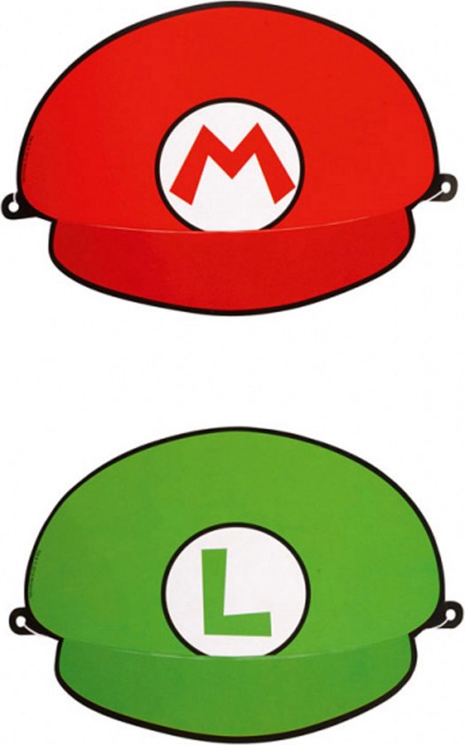 Chapeaux Super Mario Party 8 pcs