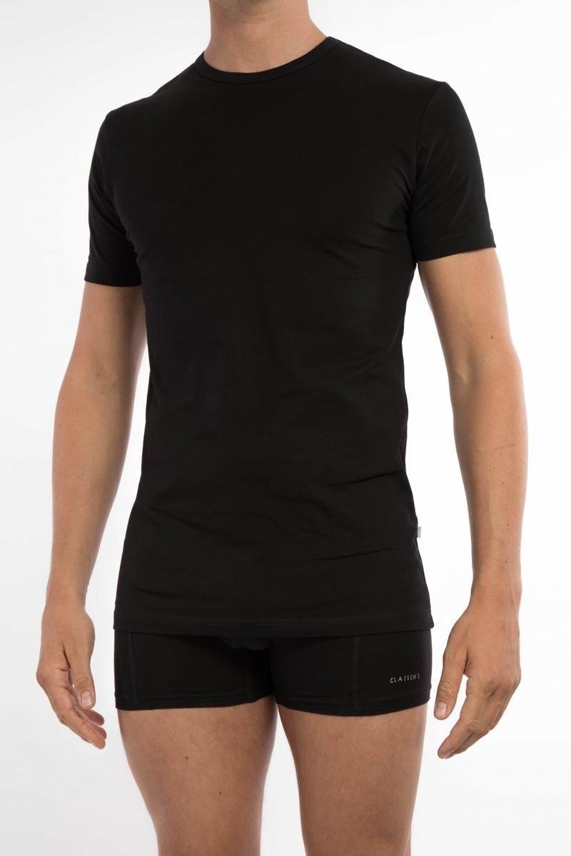 Bol Claesen s Heren 2 pack T shirt Black Maat XXL