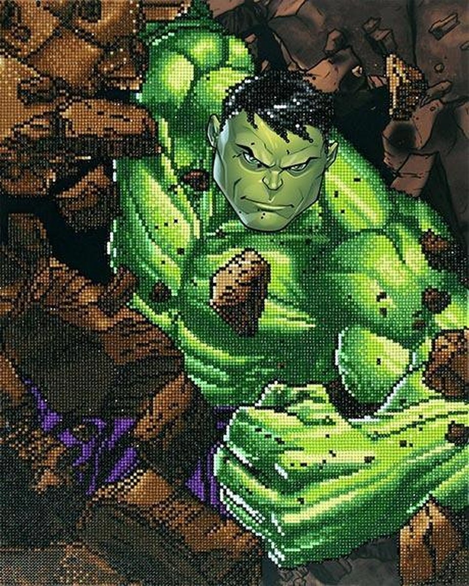 CD130500210 Camelot Dotz - 42cmx53cm Hulk Smash Diamond Painting Kit  (produit par