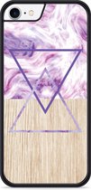 iPhone 8 Hardcase hoesje Color Paint Wood Art - Designed by Cazy