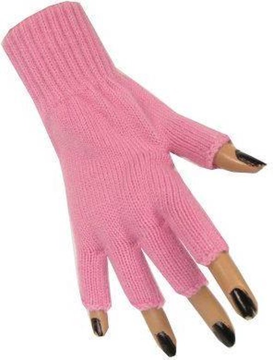 Portret emmer Deskundige Vingerloze handschoenen baby roze | bol.com