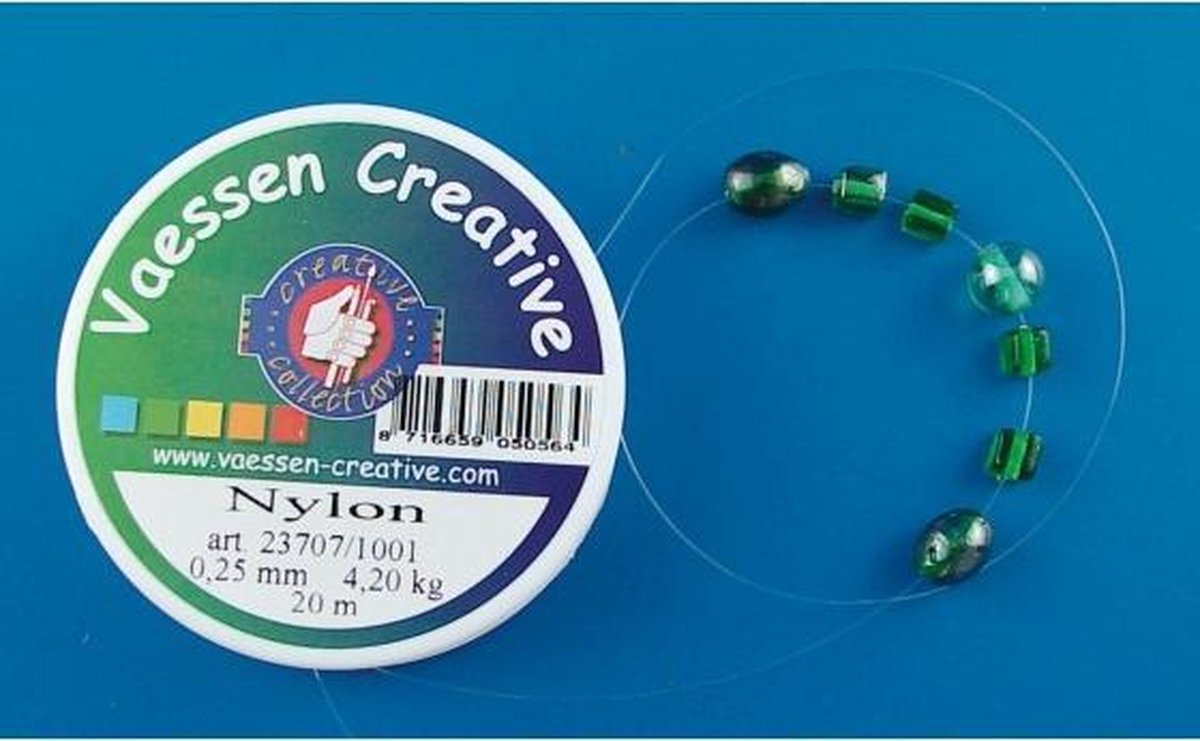 Nylon string 0.26mmx20 m. transp. - 10 stuk
