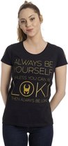 Marvel Loki - Always Gold Dames Tshirt - XXL - Zwart