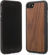 Woodcessories Bumper Case mobiele telefoon behuizingen 14 cm (5.5'') Hoes Zwart, Walnoot