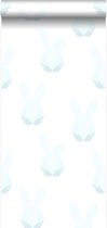 Origin Wallcoverings behangpapier origami konijnen pastelblauw - 347488 - 53 cm x 10,05 m