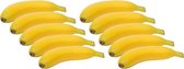 10x Kunstfruit/nepfruit decoratie banaan/bananen 18 cm - Woonaccessoires/verkleedaccessoires - Feestartikelen feestdecoratie