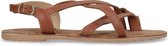 Sacha - Dames - Cognac sandalen met gekruiste banden - Maat 36