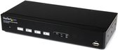 StarTech 4-poorts USB DVI KVM-switch met DDM-snelschakeltechnologie en kabels